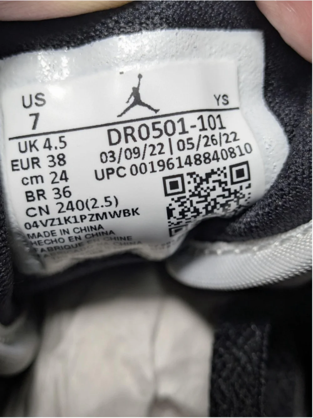 Jordan Air Jordan 1 Mid SE Homage Shoes Youth Size 7Y Black White Sneakers